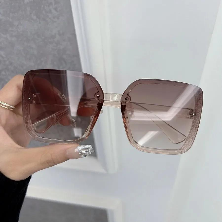 Designer Rectangle Sunglasses Women Men Trendy Brand Square Sun Glasses Female Male Big Frame Mirror Classic