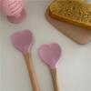 Kitchen Good Things~ Niche Blogger Same Pink Girl Heart Silicone Cream Spoon Korean Dessert Baking Shovel