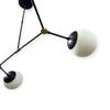 Modern 6 Light Chandelier Large Globe Ceiling Light Fixture Mid Century Black & Brass Sputnik Lighting Home Decor Lighting Gift