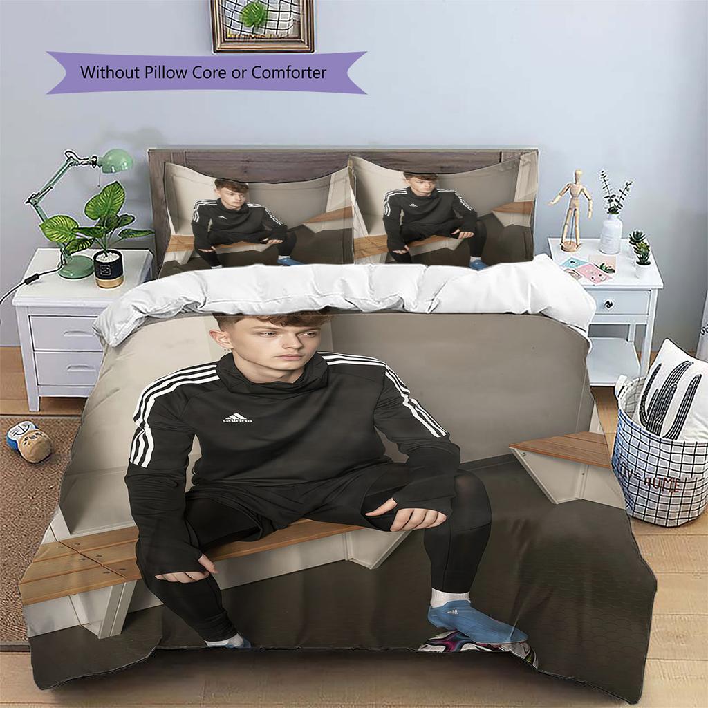 Wanner Pattern Bedding Home Decoration Birthday Gift ( 1 Duvet Cover + 2 Pillowcase, Without Core),fan Merchandise.