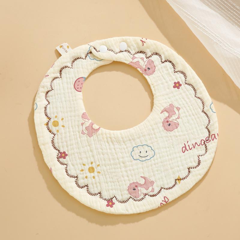 Six-Layer Cotton Petal Bib for Newborns, Boys & Girls - Thin, Soft & Absorbent