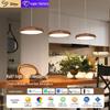 Walnut Retro Chandelier: Three-Head Dining Room & Bar Lamp