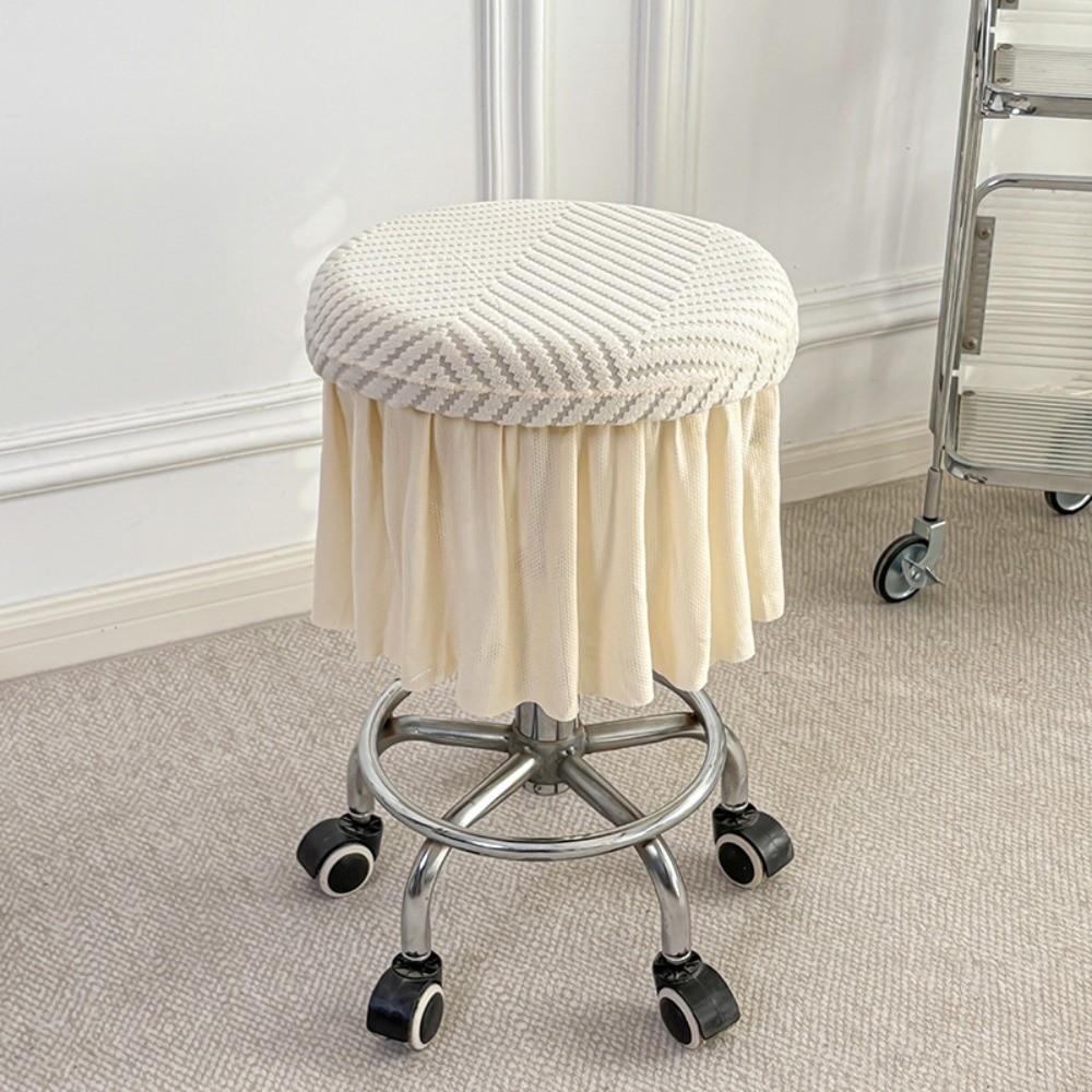 

Elastic Round Chair Cover Full-Coverage Seat Chair Slipcover Soft Stool Cushion Cover