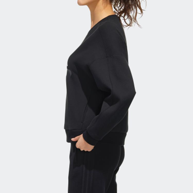 Adidas Sweat Rebel Sports Sweatshirt Women Tops Black GG3394