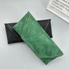 Compact Leather Sunglasses Case: Durable, Solid Color, Logo Printable