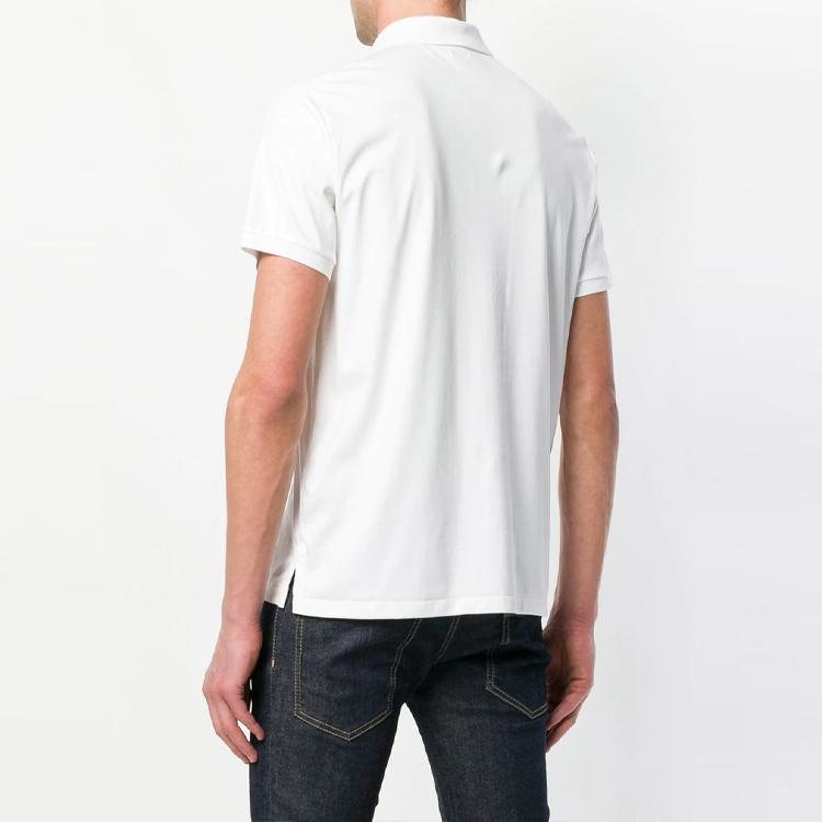 Polo Ralph Lauren SS22 Logo Embroidered Solid Short Sleeve Polo Shirt Men Tops White 710685514-001