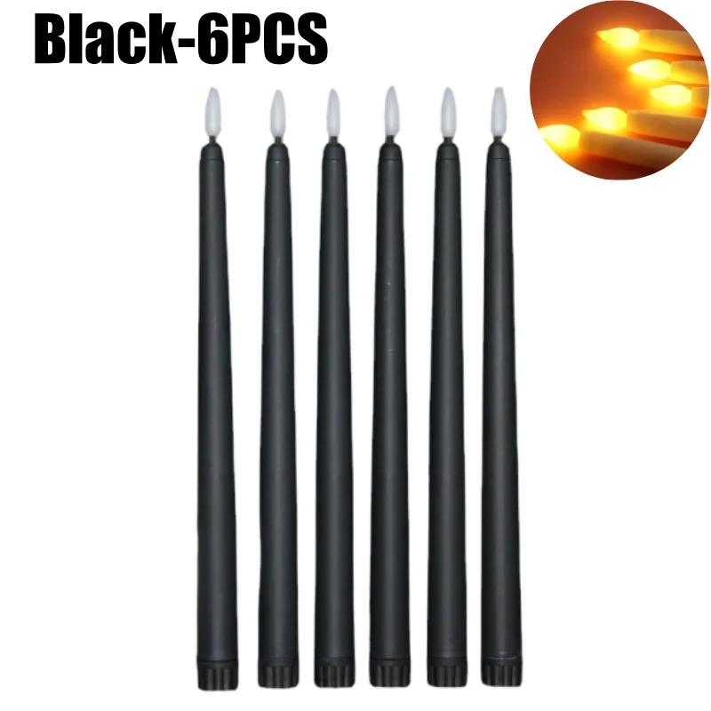 Remote Control Colourful Long Candles Led Flameless Taper Electronic Candles for Dinner Party Wedding Decoration