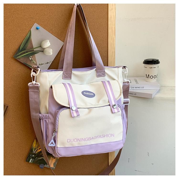 Borsa a Tote da Donna, Borsa a Mano Quotidiana di Grande Capacità, Borsa a Secchiello da Viaggio a Spalla, Borsa a Tracolla alla Moda, Cartella per Campus Scolastico