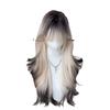 Gothic Gradient Burst Dye Long Curly Synthetic Wig for Women Mine Style Fake Hair Wig