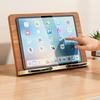 Wooden Book Stand 8 Levels Adjustable Reading Holder with Page Clip Multi-functional Music Score Cookbook Recipe Laptop Tablet Holder