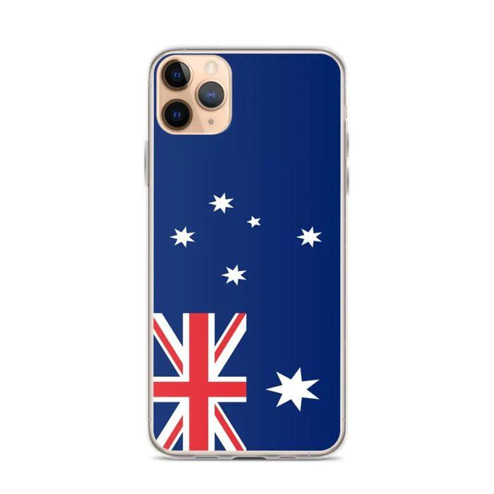 Coque iPhone - Drapeau Australia - iPhone 11 Pro Max - Souple - Flerfarget - Vertikal