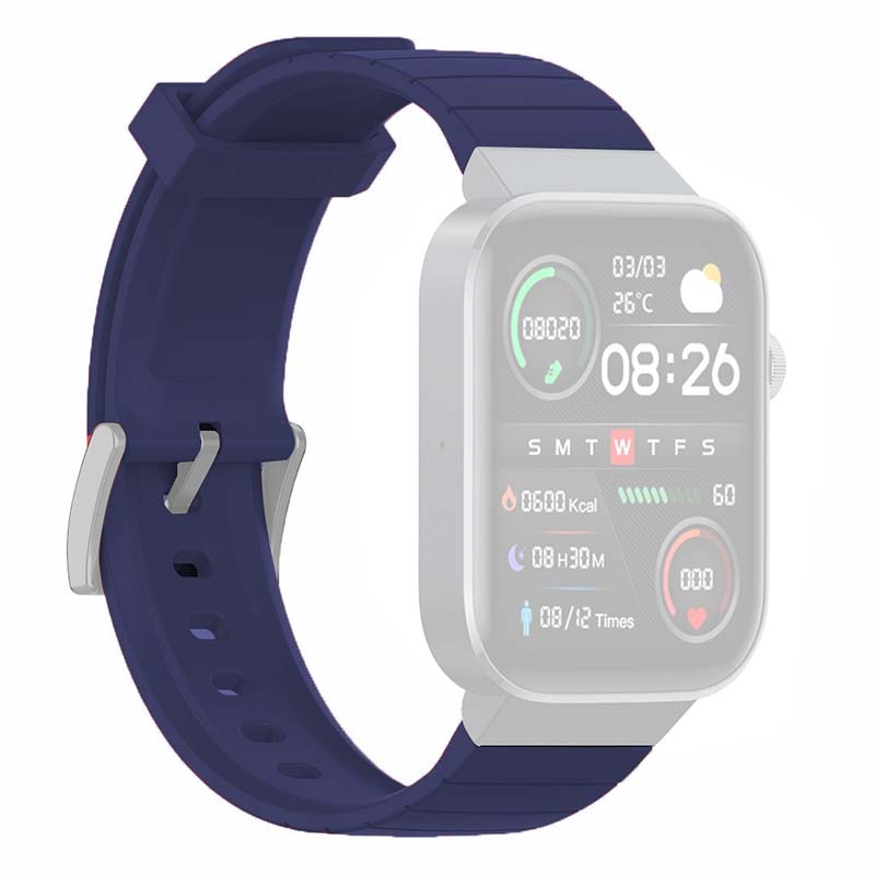 

For Mibro Watch T1 Silicone Band Soft Replacement Watch Strap Midnight Blue