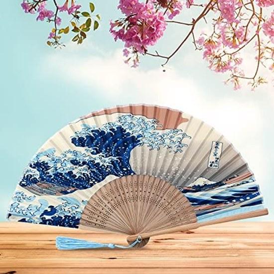 fan bag ladies rayon dance beautiful floral pattern butterfly cherry blossom stylish traditional accessories Japanese style elegant vibrant