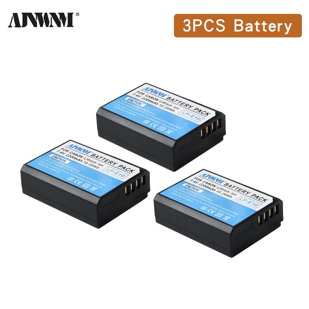 LP-E10 Camera Battery Rechargeable Batteries for Canon EOS 1100D 1200D 1300D 2000D 4000D Rebel T3 T5 T6 KISS X50