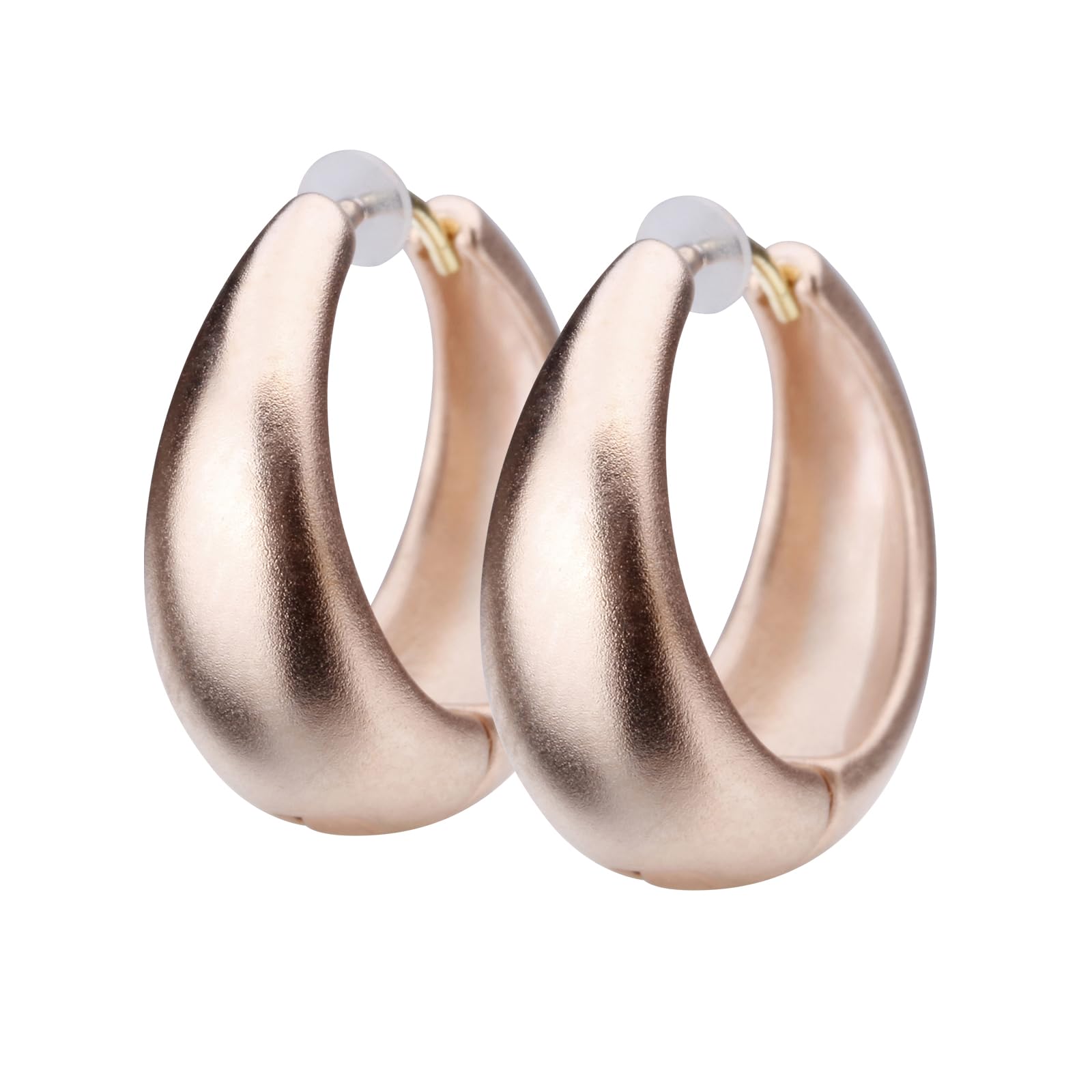 

LOKUMI Made in K18 Hoop Present Pink Earrings, Japan, 18K, Post, K18, Hypoallergenic, Hoop, Earrings, Large, Women s, Simple, Popular, Gift, (Matte