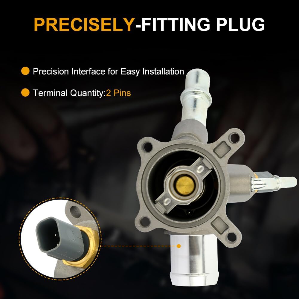 ROADFAR 5047772AB 5047263AB Original Equipment Engine Coolant Thermostat Water Inlet Assembly for 2015-2017 for Chrysler 200,2013-2016 for Dodge