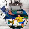 Former FC Barcelona player Cristiano Ronaldo plays for Al-Nassr FC round rug Home Soft Decorative Anti slip Table and Chair Carpet H18