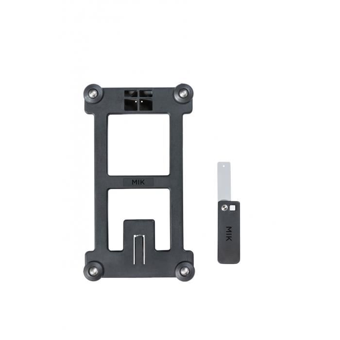 Bicycle Accessory - Basil - Mik Adapter Plate - Black - Integrated Key - 21x12x2 Cm