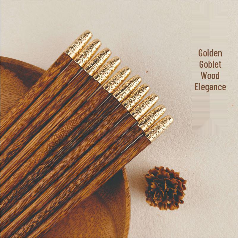 Chinese Style Anti-Mold Antibacterial Chicken Wing Wood Chopsticks - High-End, Ideal for One-Person Use