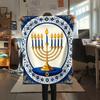 1PC Hanukkah Print Flannel Blanket, High quality All Seasons, Home Decor, Warmth and Comfort, Perfect for Christmas Gifts