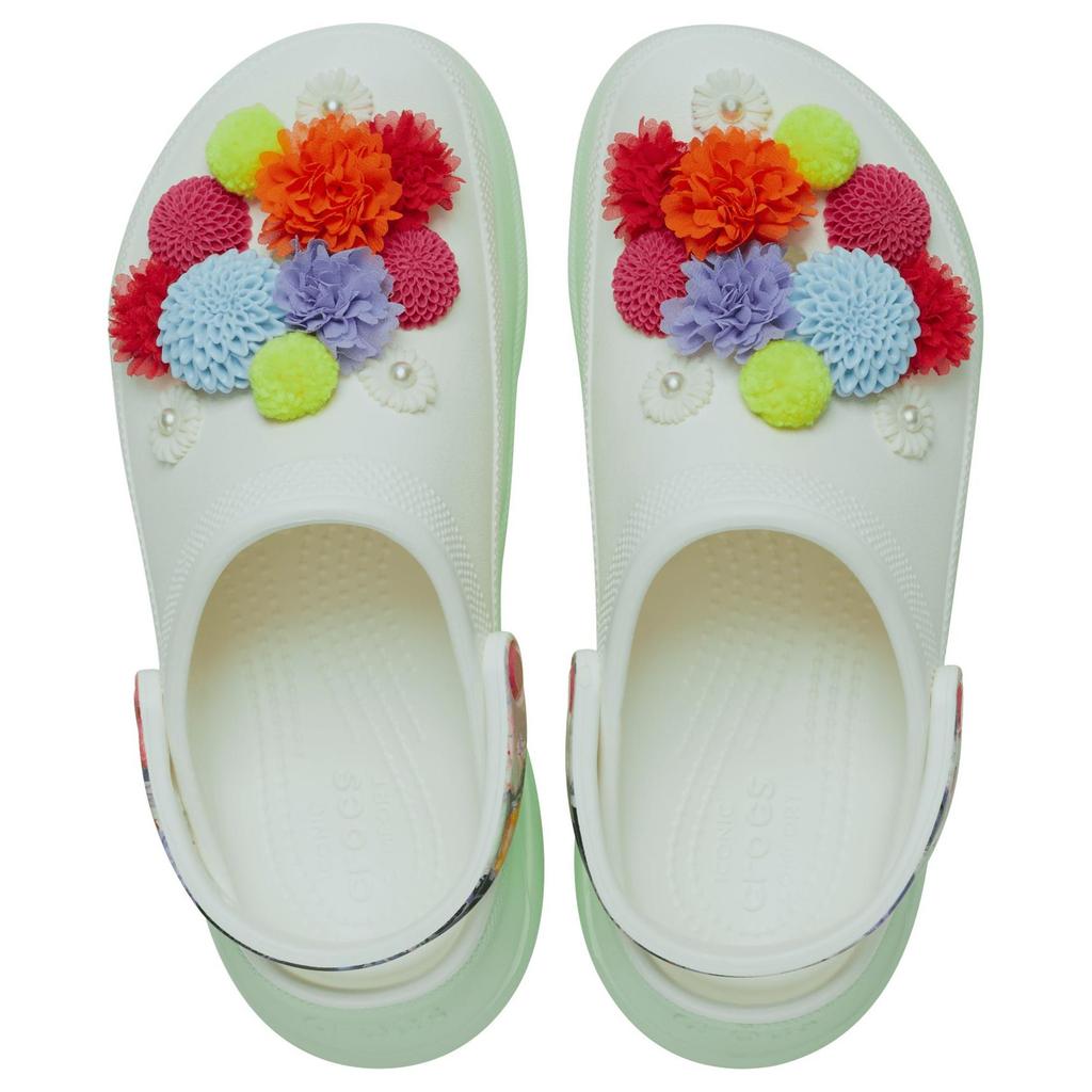 Crocs Bay Wildflower Clog EVA Comfortable Versatile Clogs Women Clogs White Green 211184-0WV