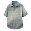 Short-sleeved T-shirt Men's Breathable Loose Lapel Polo Shirt Loose Casual Knitted Ice Silk Sweater Half Sleeve