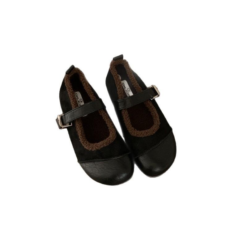 Popular Soft-soled Ugly Cute Boken Shoes 2025 New Spring and Summer Shallow Mouth Flat-soled Single Shoes Women's Versatile Mary Jane Shoes