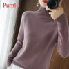 Womens Pure Cashmere Wool High Neck Knit Sweater Pullover Autumn Winter Ladies Turtleneck Pull Femme Warm Soft Casual