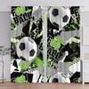 Modern Football Graffiti Trend Art Pattern Printed Curtains, Window Decoration, Home Decoration, Room Decoration