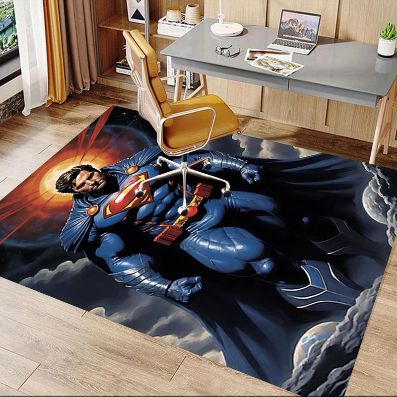1pc Superman Space Carpet, for Home & Office Decor, Desk Chair Carpet, Festive Gift,Conference Room CarpetL1275