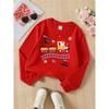 European Sizes Girls' Stylish Crewneck Sweatshirt with Train Track & Coal Cart Design, Long-Sleeved Casual Top for Young Girls