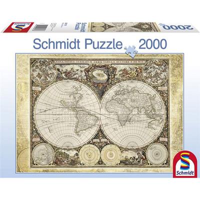 Schmidt pussel 2000 st (Världskarta)