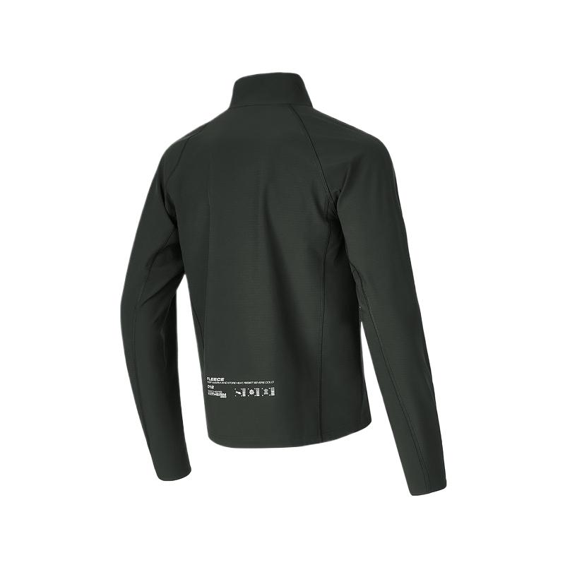 Skechers Comfortable Soft Stand Collar Zipper Long Sleeve Jacket Men Jackets Carbon-Black P424M214-0018