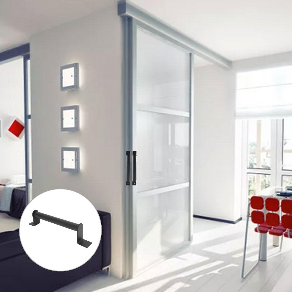 Durable Sliding Barn Door Handle Carbon Steel Sliding Door Pull Handle Modern Barn Door Pull  Shed