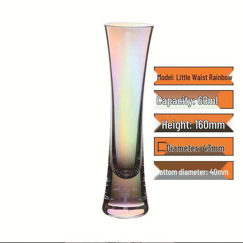 Elegant Slim Waist Mini Crystal Vase for Fresh Flowers - Wine Glass Style