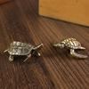 Schildkrötenstatue aus reinem Kupfer, Vintage-Schildkrötenfiguren aus Messing, für den Schreibtisch, Feng Shui-Ornament, Miniaturen, antikes Teehaustier, Basteln, Geschenke