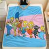 The Simpsons Flannel Blanket, High quality Comfortable for All Seasons, Home Decor, Warmth and Comfort