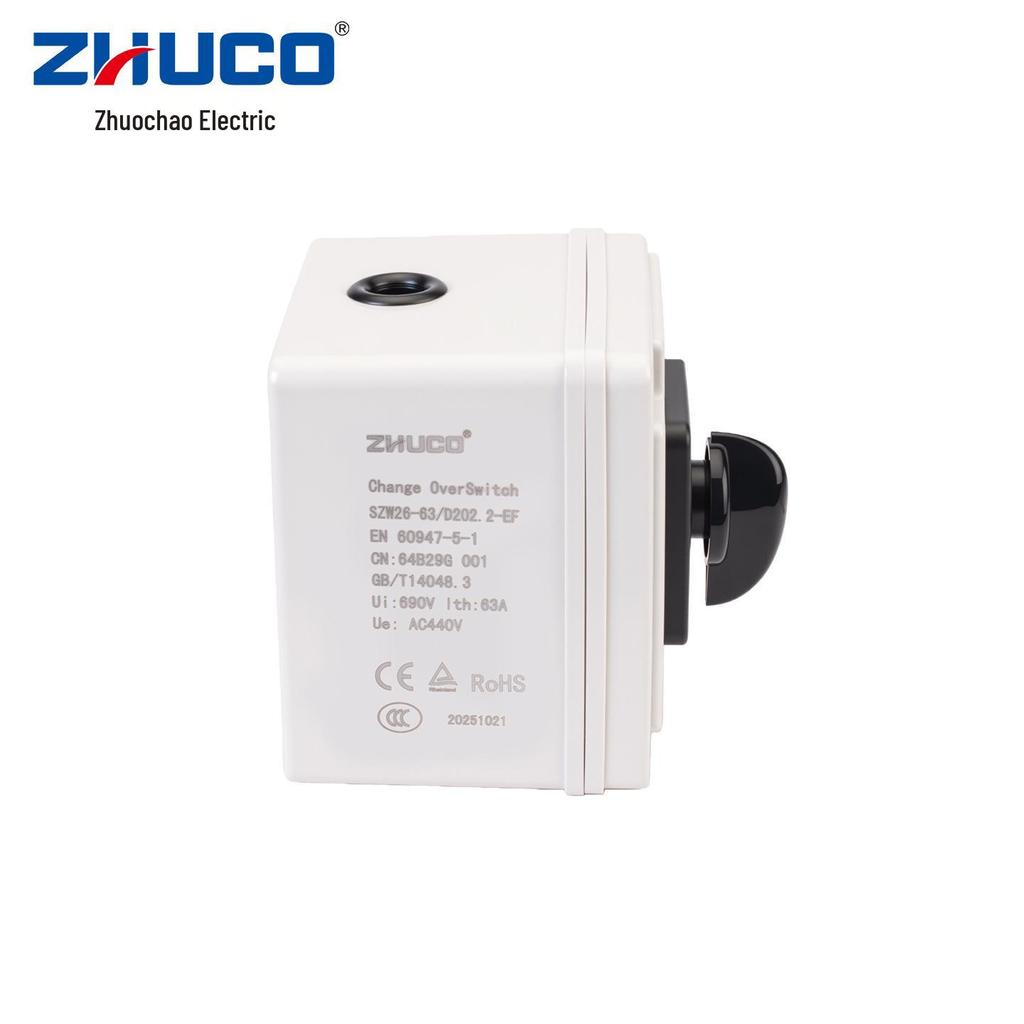 Zhuochao SZW26-63/D202.2EF Waterproof Three-Speed Rotary Switch
