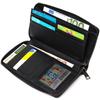 En solid herreclutch med ett rom laget av ekte skinn med krokodillepreging BOND-WALLET 22030 Black