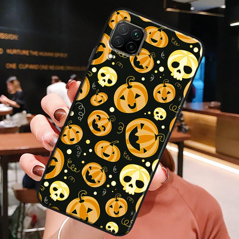 Pumpkin Halloween Bat Boo For Huawei Honor X8a X7a X9a X8 50 70 90 Lite Magic5 Pro P20 P30 P40 P50 P60 Nova 9 5T Case