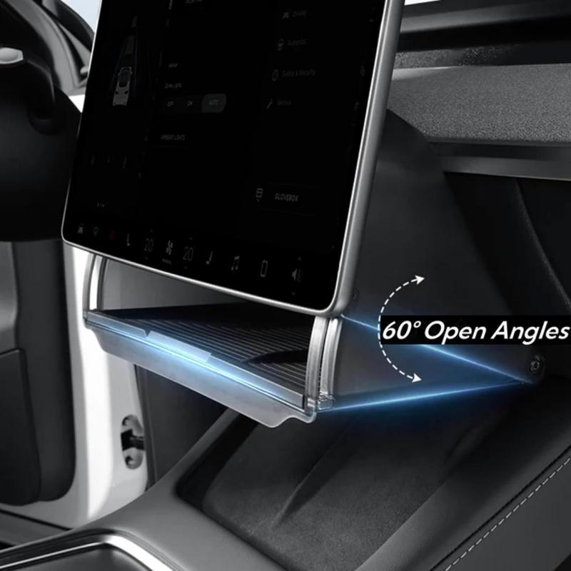 For Tesla Model Y Juniper/Model 3 Highland Under Screen Storage Box Hidden ABS Center Console Organizer Car Interior Accessories