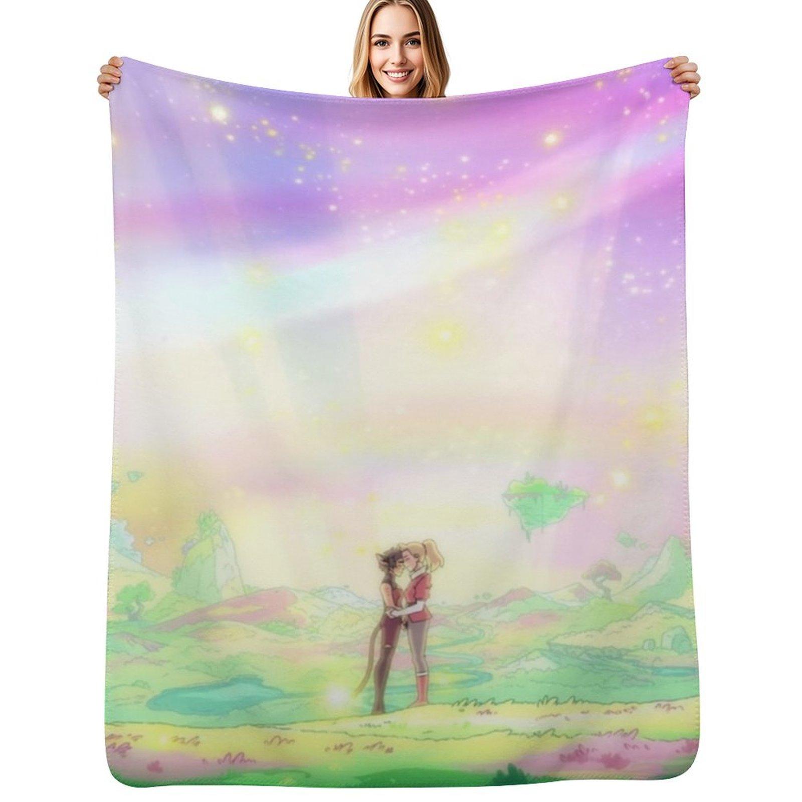 Catradora End Throw Blanket Flannel Fleece Soft Warm Throw Blanket Size: 75*100cm, Weight: 230 GSM