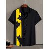 Summer Hawaiian Beach Shirt Fashion Men's Animal Cat Print Shirt Retro Casual Street Clothing Men's Summer Unisex Short Sleeve Top