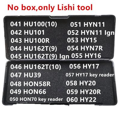 041-060 Sin Caja Lishi Herramienta 2 en 1 HU100(10) HU101 HU100R HU162T(9) HU39 HON58R HON66 HON70 HYN11 HY15 HYN7R HY16 HY20 HY20R HY22