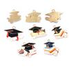 10Pcs Enamel Graduation Hat Charms Pendant for Necklaces Earrings DIY Jewelry Making Decorations Accessories Findings