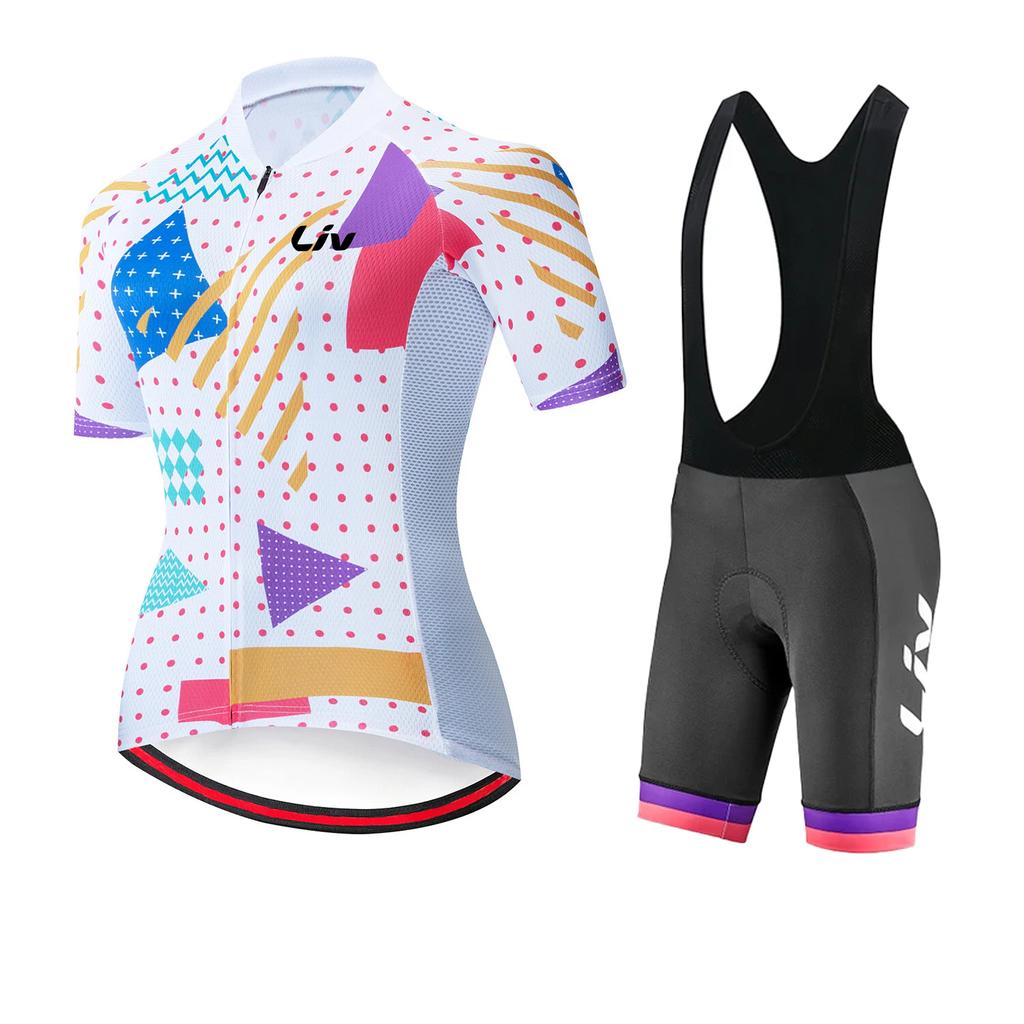 Suit Set Women Cycling Jersey Short Sleeved  Breathable Outdoor Cycling Bib Quick Drying Sports Shirt 2026 Summer Breathable Cycling Suit