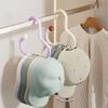 6Pcs Anti Slip Circle Ring Hat Hanger Plastic Hat Storage Hook Round Scarf Tie Hanger  Wardrobe