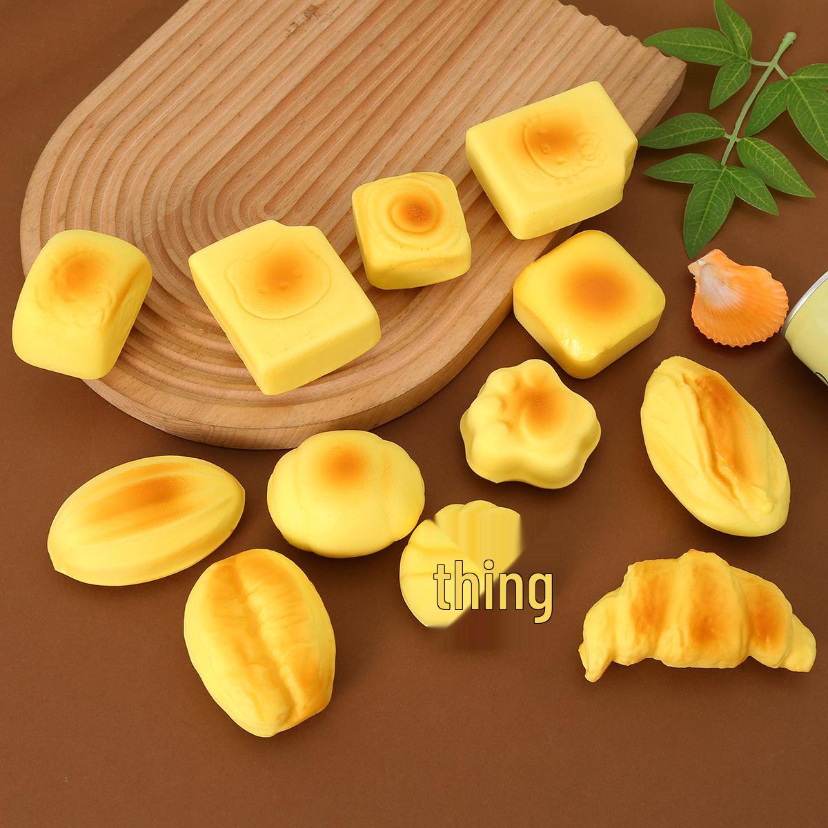 Сжимающая игрушка-хлеб - Медленно восстанавливает форму & Снимает стресс