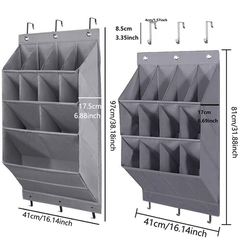 Wall-Mounted Multi-Layer Foldable Shoe and Sundry Storage Bag