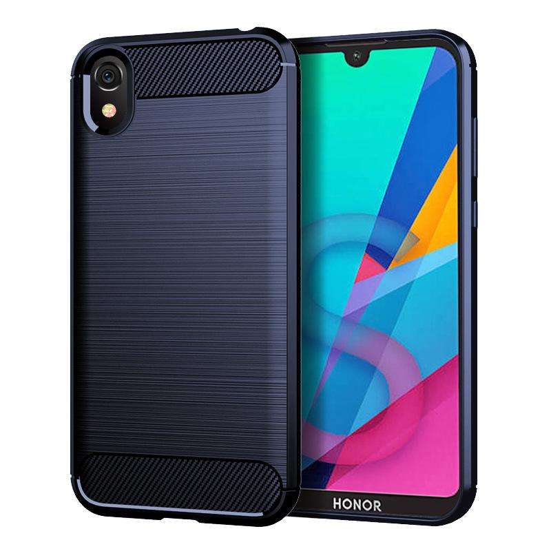 

Чехол с матовой текстурой для honor 8s, противоударный чехол из углеродного волокна для Honor8S, силиконовые чехлы Huawei, чехлы Fundas Honor 8S синий
